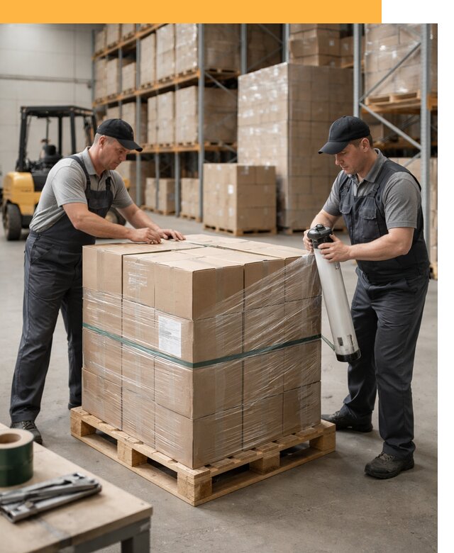 Упаковка и паллетирование грузов от 3542 руб: защита и крепление