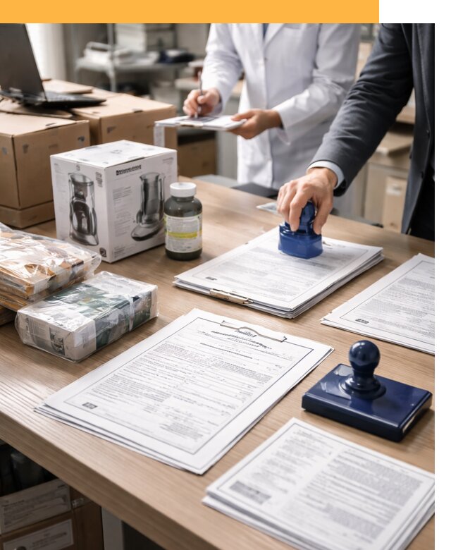 Сертификация импортных товаров от 12145 с таможенным сопровождением